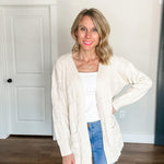 Zeagoo Women's Oversized Cardigan Cable Knit V Neck Sweater