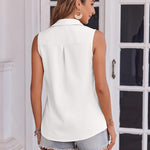 Zeagoo Womens Sleeveless Button Down Shirt with Pockets