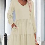 Zeagoo Women's Long-Sleeve V-Neck Winter Dress (DE Only)