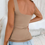 Zeagoo Women's Square Neck Double Lined Tank Tops