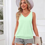 Zeagoo Womens Summer Tank Tops V Neck Sleeveless Tops