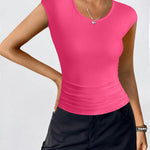 Zeagoo Womens Tank Tops Ribbed Knit Crew Neck Shirts