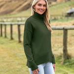 Zeagoo Women's Turtleneck Sweater Fall Winter Chunky Knitted Pullover