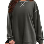 Zeagoo Women's Oversized Sweatshirts Hoodies Side Zipper Pullover