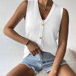 Zeagoo Womens Sweater Vest V Neck Button Down Shirts
