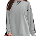 Zeagoo Women's Oversized Sweatshirts Hoodies Side Zipper Pullover