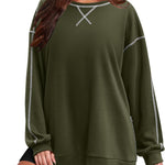Zeagoo Women's Oversized Sweatshirts Hoodies Side Zipper Pullover