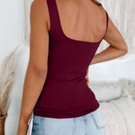 Zeagoo Women's Square Neck Double Lined Tank Tops