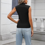 Zeagoo Women's Mock Turtle Neck Sweater Vest Shirts