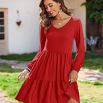 Zeagoo Women's Long-Sleeve V-Neck Winter Dress (DE Only)