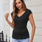 Zeagoo Womens Tank Tops Cute Tops V Neck Cap Sleeeve Tshirts