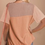 Zeagoo Womens Casual Color Block Tops Short Sleeve T Shirts