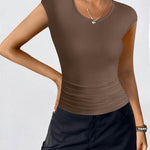Zeagoo Womens Tank Tops Ribbed Knit Crew Neck Shirts