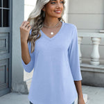 Zeagoo Womens 3/4 Length Sleeve Tunic Tops