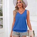 Zeagoo Womens Summer Tank Tops V Neck Sleeveless Tops