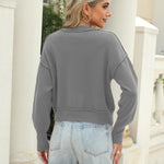 Zeagoo Womens 2024 Fall Crewneck Cropped Sweater
