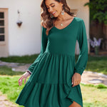 Zeagoo Women's Long-Sleeve V-Neck Winter Dress (DE Only)