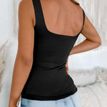 Zeagoo Women's Square Neck Double Lined Tank Tops
