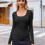 Zeagoo Women's Long Sleeve Scoop Neck Shirts