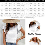Zeagoo Womens Summer Tops Crewneck Short Sleeve Shirts Casual Basic Ruffle T Shirt Fashion Cute Blouse 2024