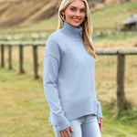 Zeagoo Women's Turtleneck Sweater Fall Winter Chunky Knitted Pullover