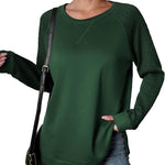 Zeagoo Womens Sweatshirts Lightweight Cable Knit Sleeve Sweaters