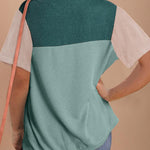Zeagoo Womens Casual Color Block Tops Short Sleeve T Shirts