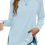 Zeagoo Womens Crewneck Sweatshirt Long Sleeve Tunic Tops