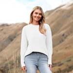 Zeagoo Women's Long Sleeve Sweater Casual Ribbed Knit Pullover