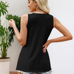 Zeagoo Women's Tank Tops Pleated Floral Flowy Boho Tunic Shirts