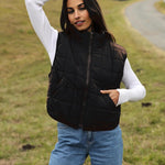 Zeagoo Womens Puffer Vest Ladies Sleeveless Zip Up Outerwear