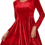 Zeagoo Women's Velvet Dress Elegant Evening Dress