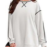 Zeagoo Women's Oversized Sweatshirts Hoodies Side Zipper Pullover