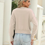Zeagoo Womens 2024 Fall Crewneck Cropped Sweater