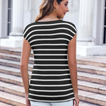 Zeagoo Womens Cap Sleeve V Neck T Shirts with Pocket