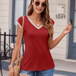 Zeagoo Women's Summer Tops Cap Sleeve Casual Shirts