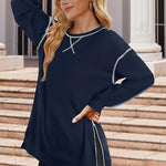Zeagoo Women's Oversized Sweatshirts Hoodies Side Zipper Pullover