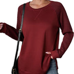 Zeagoo Womens Sweatshirts Lightweight Cable Knit Sleeve Sweaters
