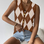 Zeagoo Womens Sweater Vest V Neck Button Down Shirts