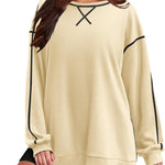 Zeagoo Women's Oversized Sweatshirts Hoodies Side Zipper Pullover