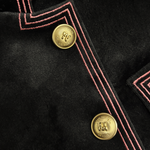 Men's Vintage Velvet Stand-Collar Multi-Button Embroidered Slim-Fit Jacket
