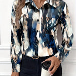 Zeagoo Womens Button Down Shirt Long Sleeve Blouse Business Work Tops Dressy Casual Floral Printed Outfits with Pocket