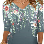 Zeagoo Womens 3/4 Length Sleeve Tunic Tops