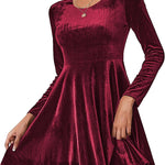 Zeagoo Women's Velvet Dress Elegant Evening Dress