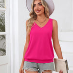Zeagoo Womens Summer Tank Tops V Neck Sleeveless Tops