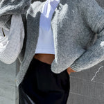 Solid Color Casual Long Sleeve Knitted Cardigan