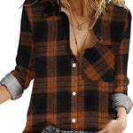 Zeagoo Women's Long Sleeve Button Down Flannel Shirts Plaid Shacket