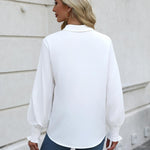 Zeagoo Womens Button Down Shirts Smocked Cuffed Blouse