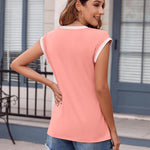Zeagoo Women's Summer Tops Cap Sleeve Casual Shirts