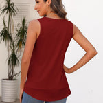 Zeagoo Women's Tank Tops Crew Neck Sleeveless Floral Tops